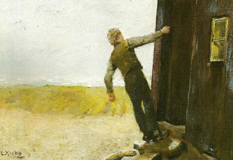 Christian Krohg et nodskud oil painting picture